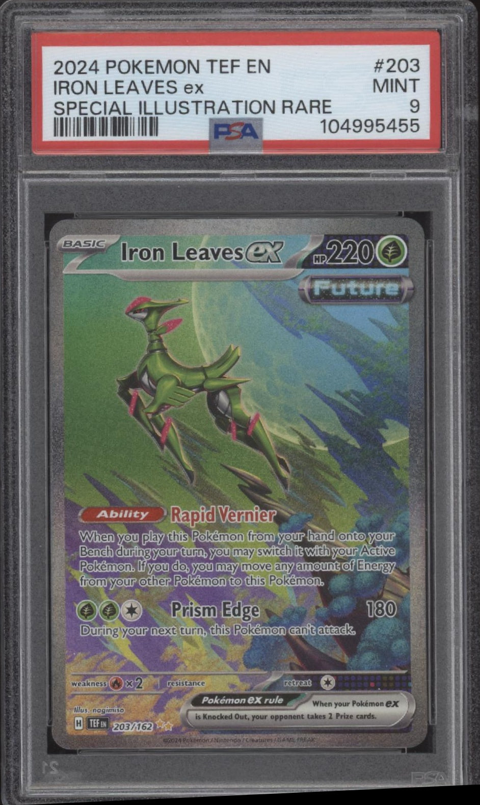 Iron Leaves ex Pokemon Temporal Forces Special Illustration Rare #203 PSA 9、Collector Store LLC Gaming、kayou