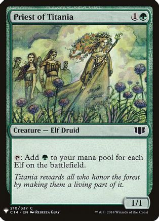 Priest of Titania (LIST-210) - The List Reprints、Wizards of the Coast、kayou