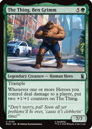 The Thing, Ben Grimm (MSH-190) - Marvel Super Heroes Foil、Wizards of the Coast、kayou