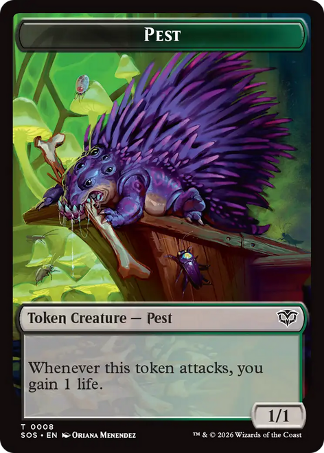 Secrets of Strixhaven - Pest Token (#8) | Secrets of Strixhaven、Magic: The Gathering、kayou