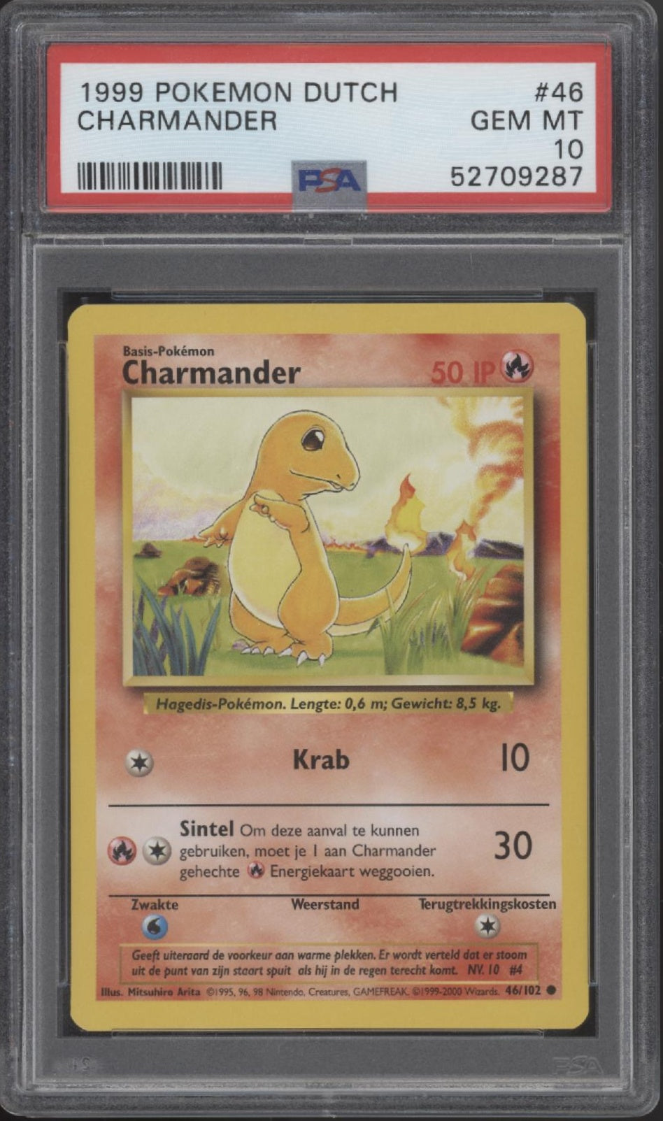 Charmander Pokemon Base Set Dutch #46 PSA 10、Collector Store LLC Gaming、kayou