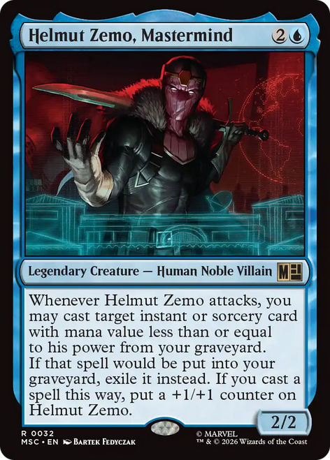 Helmut Zemo, Mastermind (Surge Foil) | Marvel Super Heroes Commander、Magic: The Gathering、kayou