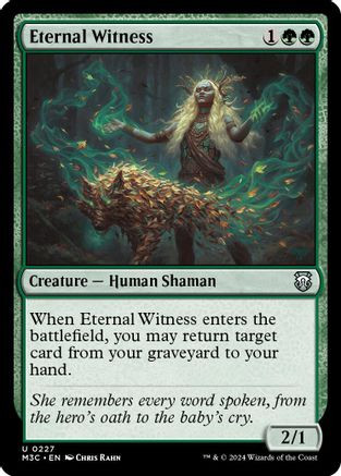 Eternal Witness (Ripple Foil) (M3C-227) - Modern Horizons 3 Commander Foil、Wizards of the Coast、kayou