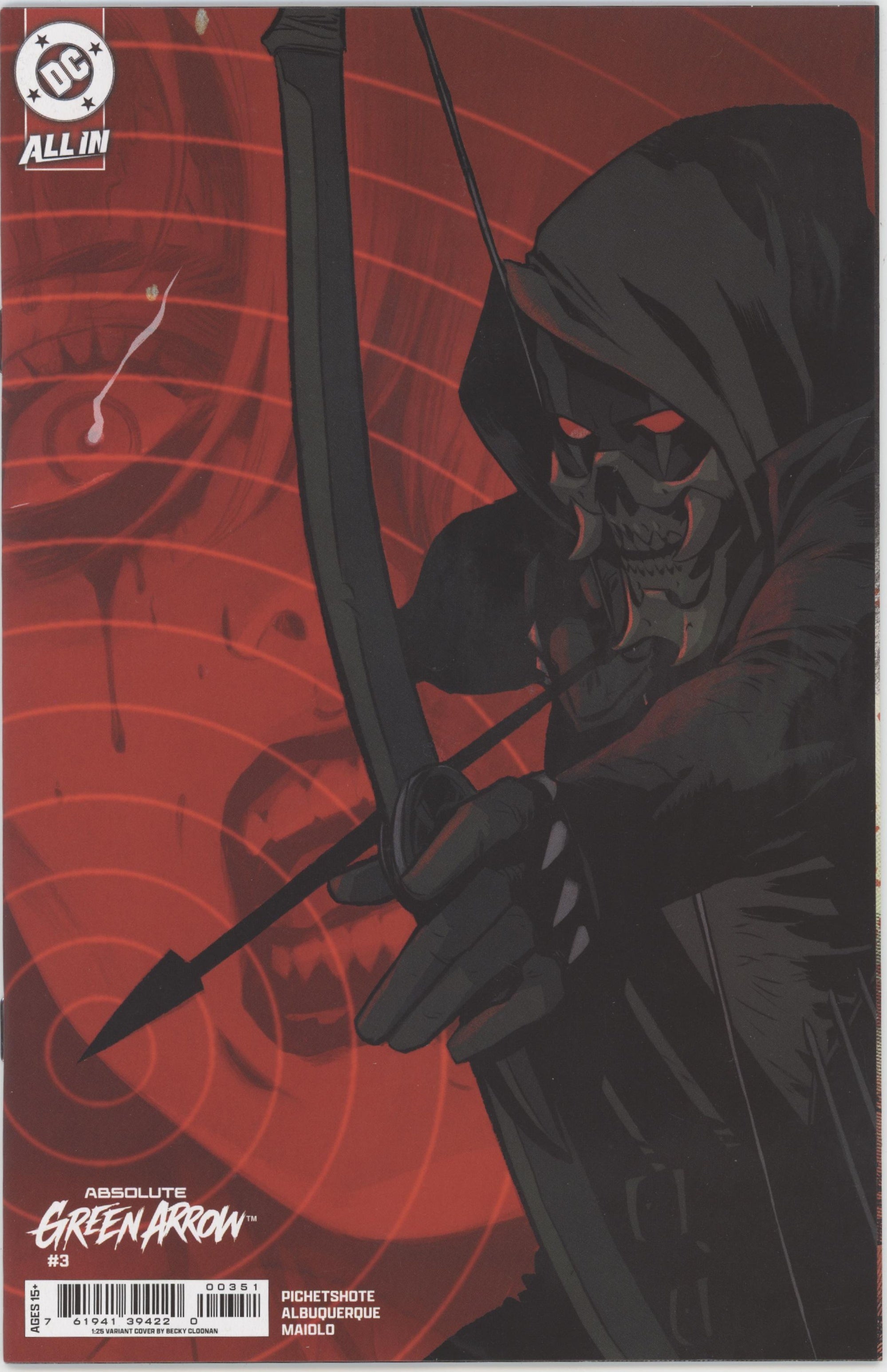 Absolute Green Arrow #3 (Of 6) Cover E 1 in 25 Becky Cloonan Card Stock Variant、DC Comics、kayou