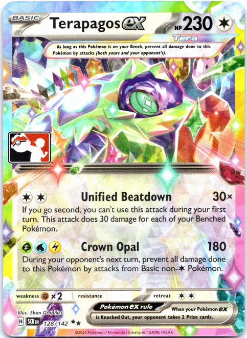 SV Stellar Crown 128/142 Terapagos ex (Prize Pack League Promo Left Side)、Pokemon、kayou