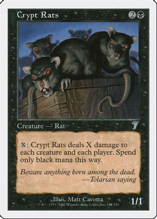 Crypt Rats (7ED-125) - 7th Edition、Wizards of the Coast、kayou