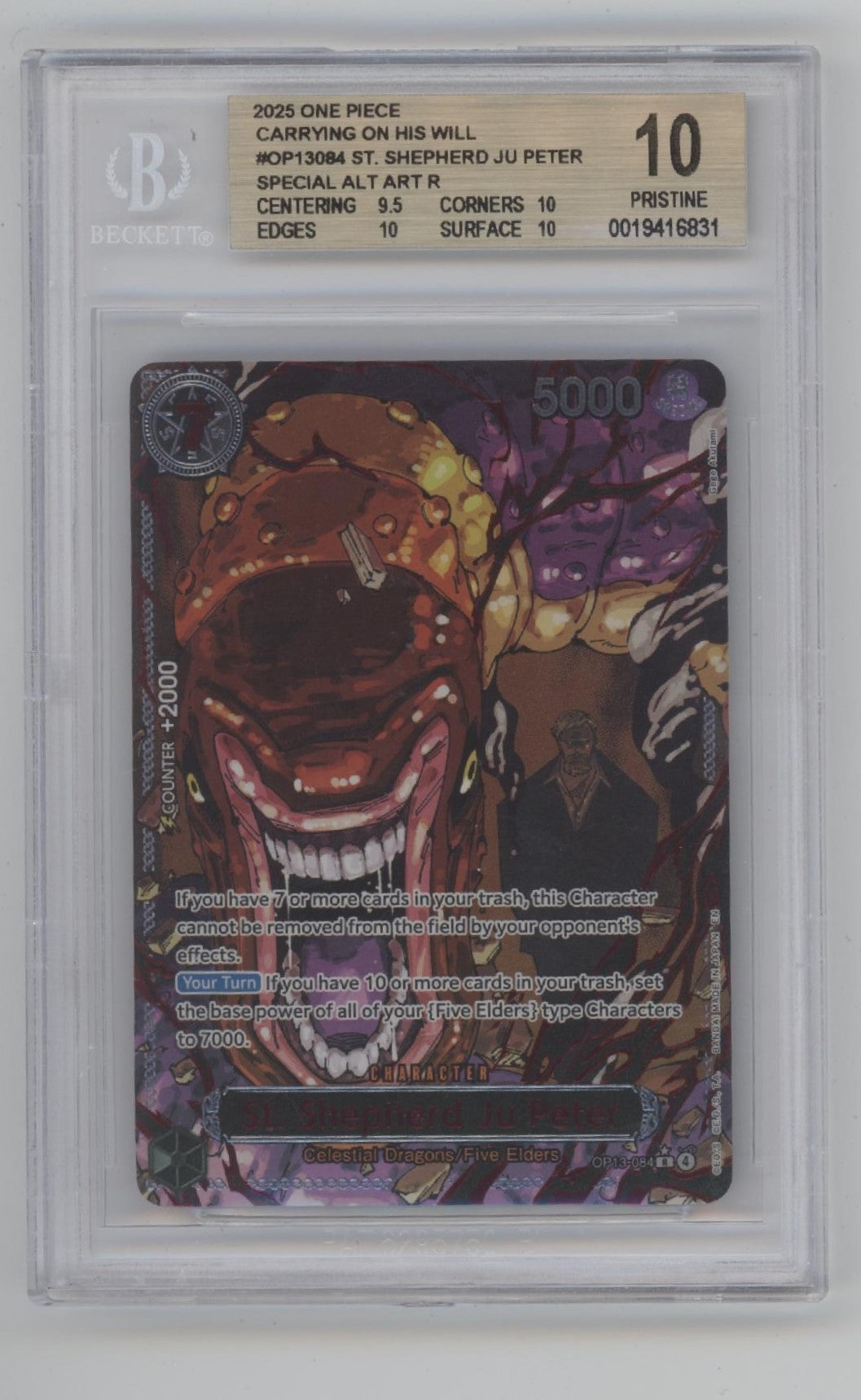 St Shepherd Ju Peter One Piece OP13 Special Alt Art Beckett 10 Pristine、Collector Store LLC Gaming、kayou
