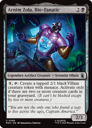 Arnim Zola, Bio-Fanatic (Foil) | Marvel Super Heroes、Magic: The Gathering、kayou