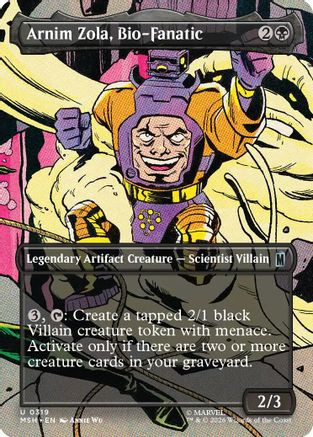 Arnim Zola, Bio-Fanatic (Borderless) (MSH-319) - Marvel Super Heroes Foil、Wizards of the Coast、kayou