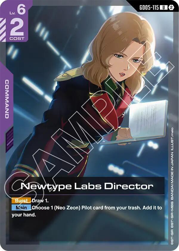 Gundam Trading Card Game Freedom Ascension Uncommon Newtype Labs Director GD05-115、ToyWiz、kayou