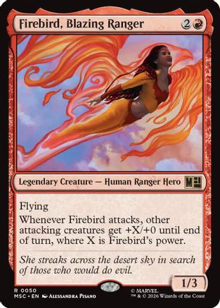 Firebird, Blazing Ranger (Surge Foil) (MSC-050) - Commander: Marvel Super Heroes Foil、Wizards of the Coast、kayou