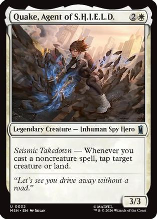 Quake, Agent of S.H.I.E.L.D. (MSH-032) - Marvel Super Heroes Foil、Wizards of the Coast、kayou