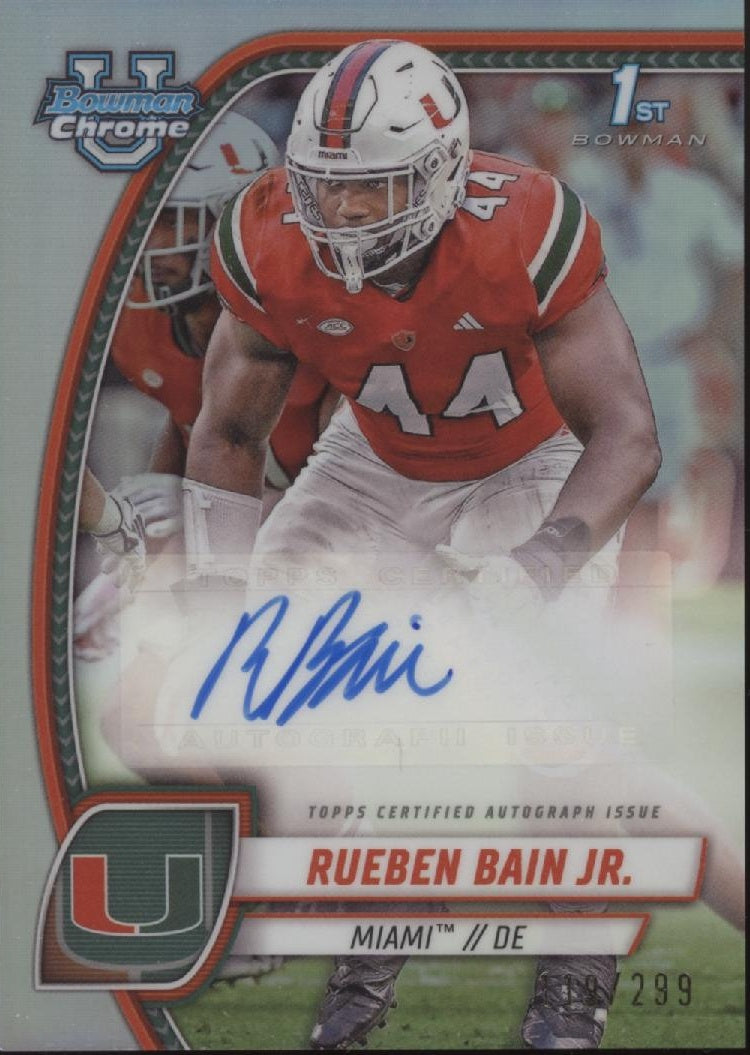 Rueben Bain Jr. 2024 Bowman Chrome University Refractor Auto 119/299 #PA-RBA、Collector Store LLC、kayou