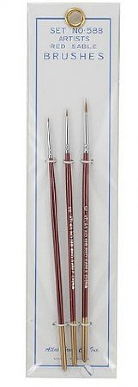 Atlas Brush Co Red Sable Set No. 58B Brush Set、ToyWiz、kayou