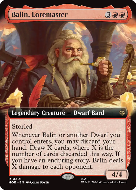 Balin, Loremaster (Extended Art) | The Hobbit、Magic: The Gathering、kayou