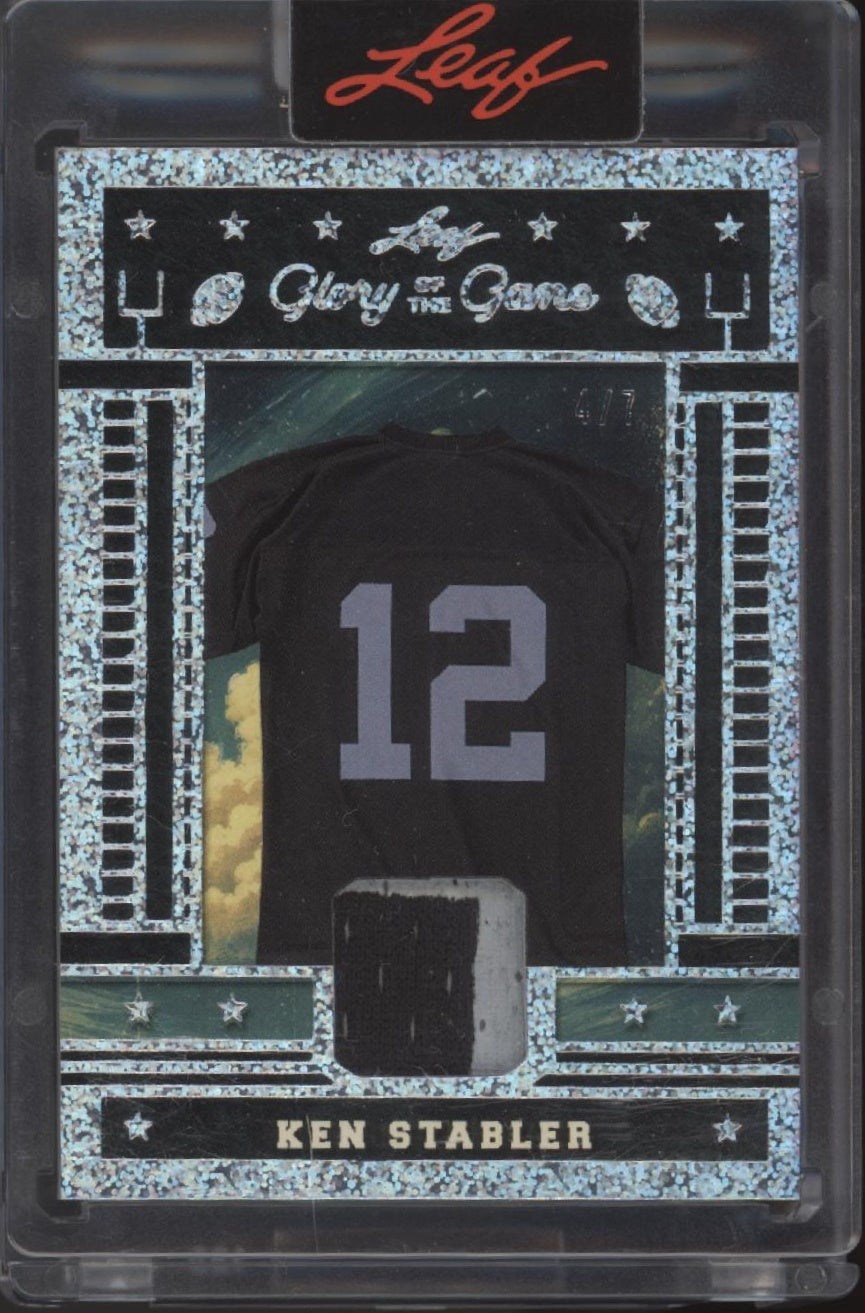 Ken Stabler 2025 Leaf Glory of the Game Swatch 4/7 #GU-34、Collector Store LLC、kayou