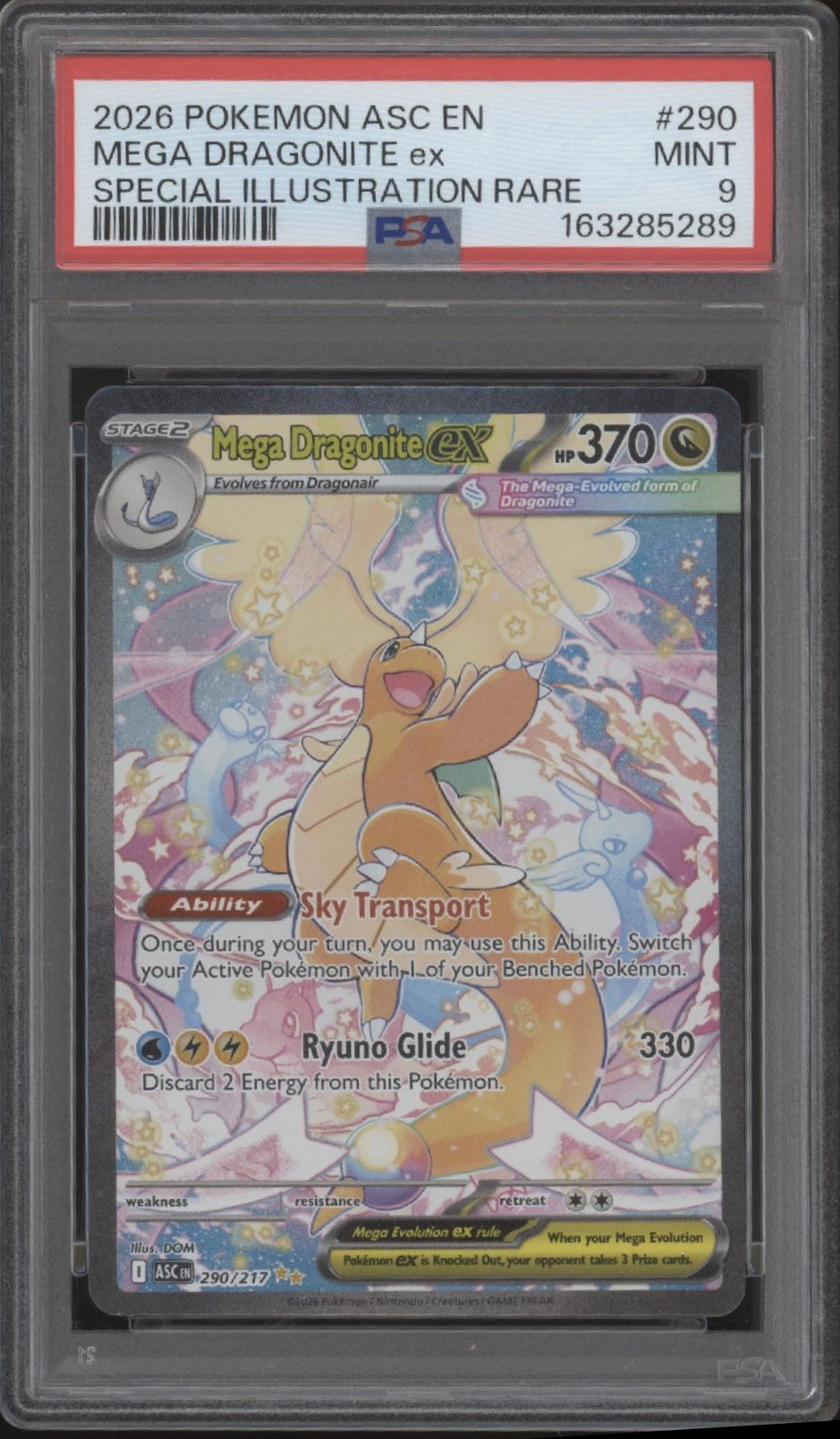 Mega Dragonite ex Pokemon Ascended Heroes Special Illustration Rare PSA 9 #1、Collector Store LLC Gaming、kayou
