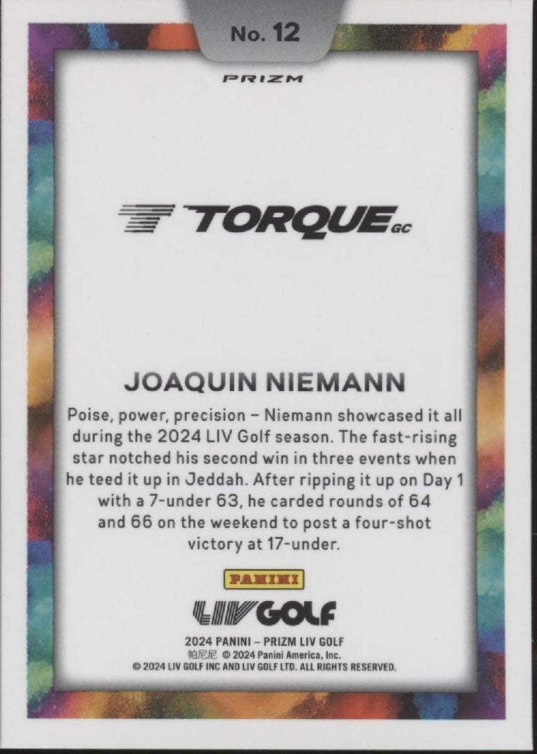 Joaquin Niemann 2024 Panini Prizm LIV Prizm Color Blast #12、Collector Store LLC、kayou