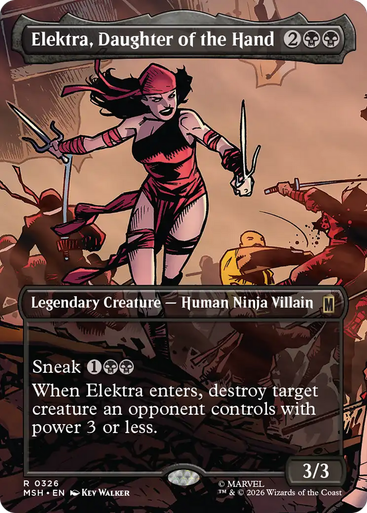 Elektra, Daughter of the Hand (Borderless Scene Foil) | Marvel Super Heroes、Magic: The Gathering、kayou