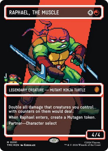 Raphael, the Muscle (Borderless Pixel Surge Foil) | Teenage Mutant Ninja Turtles Eternal、Magic: The Gathering、kayou