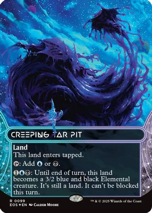 Creeping Tar Pit (0099) (Borderless) (Galaxy Foil) (EOS-099) - Edge of Eternities: Stellar Sights Foil、Wizards of the Coast、kayou