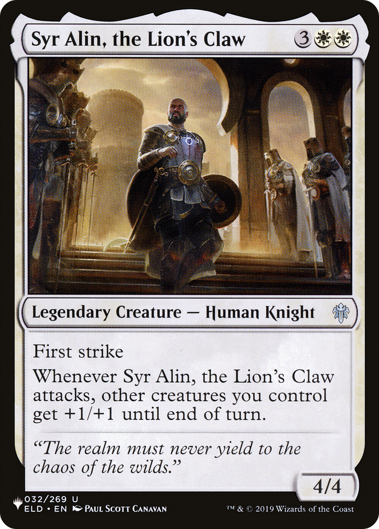 Syr Alin, the Lion's Claw (LIST-032/269) - The List、Wizards of the Coast、kayou