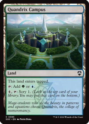 Quandrix Campus (SOC-395) - Commander: Secrets of Strixhaven、Wizards of the Coast、kayou