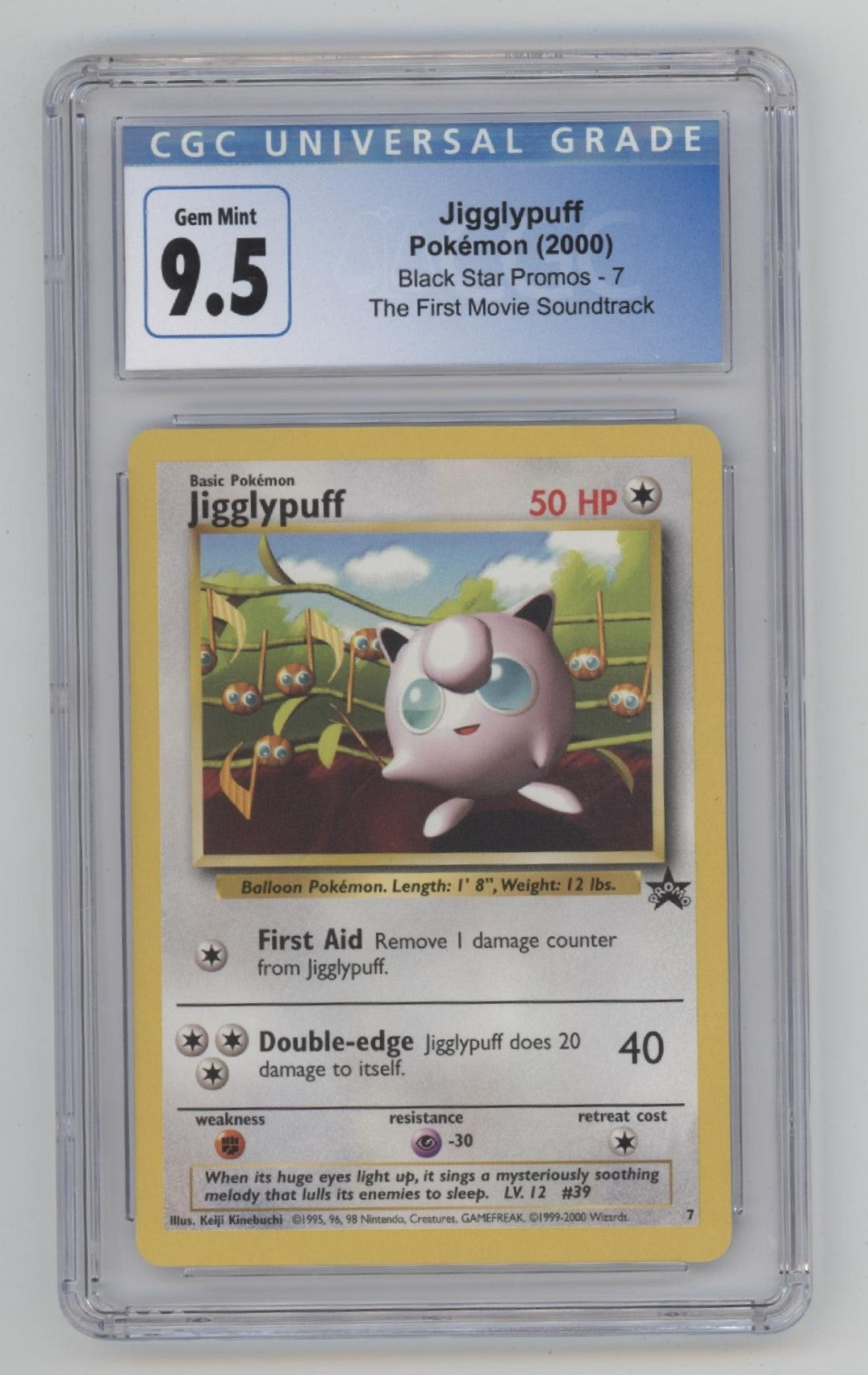 Jigglypuff Pokemon The First Movie Soundtrack Black Star Promo #7 CGC 9.5、Collector Store LLC Gaming、kayou