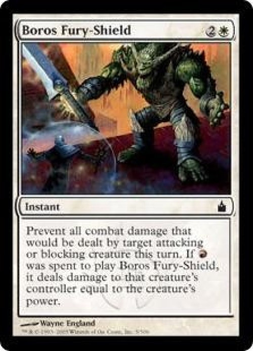 MtG Trading Card Game Ravnica: City of Guilds Common Boros Fury-Shield #5 Lightly Played、ToyWiz、kayou