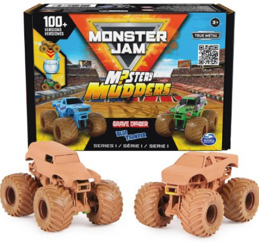 Monster Jam Mystery Mudders Diecast Car 2-Pack 1 RANDOM Set、ToyWiz、kayou