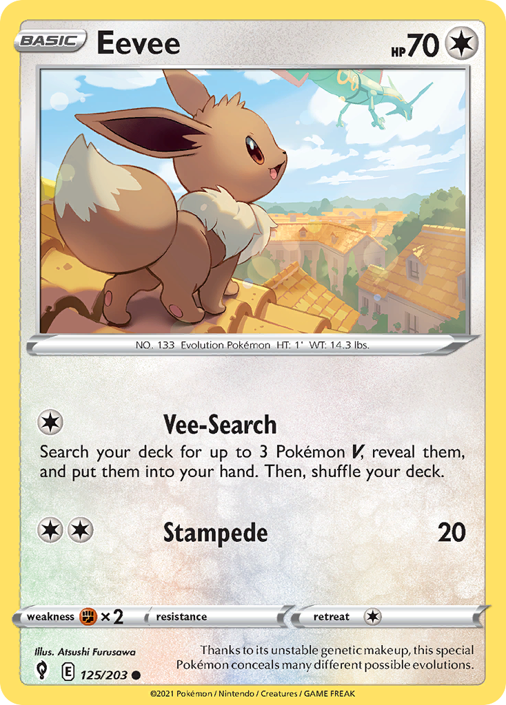 Eevee 125/203 - Evolving Skies Reverse Holofoil (LP)、The Pokémon Company、kayou