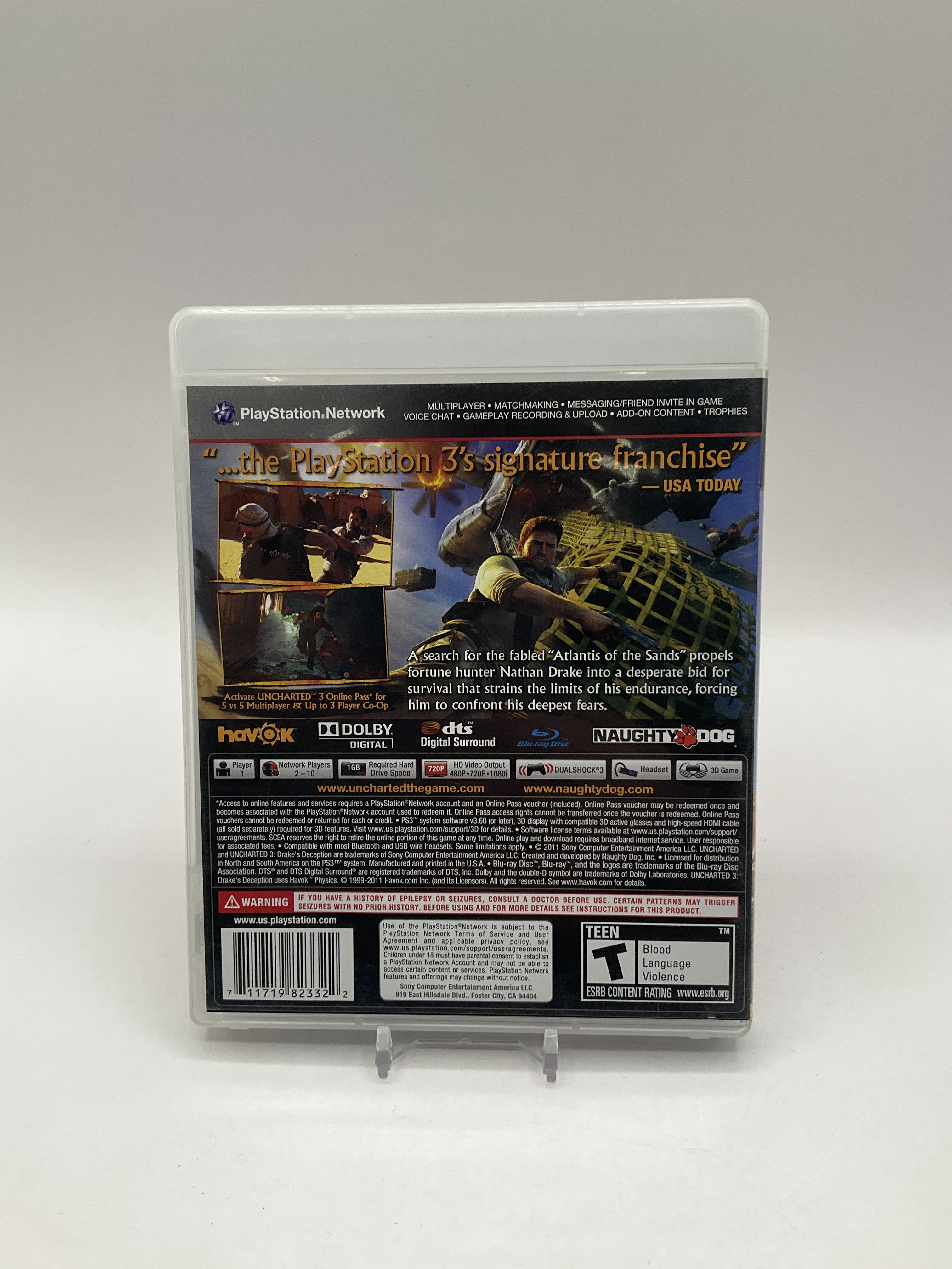 Uncharted 3: Drake's Deception Playstation 3 Used #3、Collector Store LLC - VG、kayou