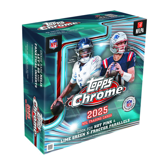 NFL Topps 2025 Chrome Football Trading Card MEGA Box 7 Packs、ToyWiz、kayou