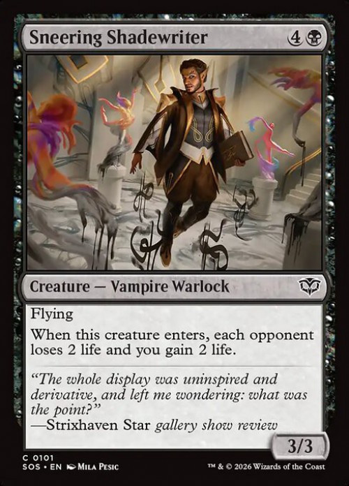 MtG Secrets of Strixhaven Common Sneering Shadewriter #101、ToyWiz、kayou
