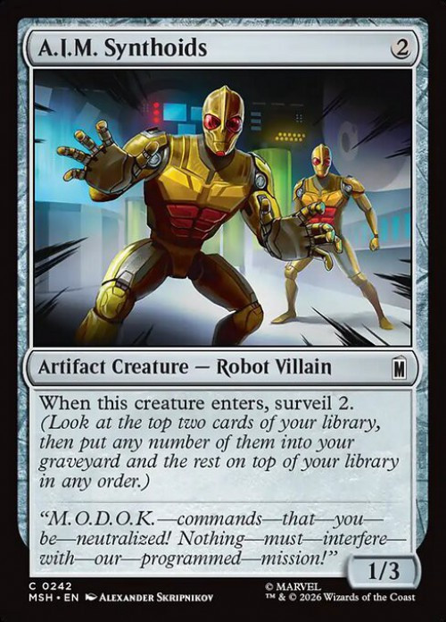 MtG Marvel Super Heroes Common FOIL A.I.M. Synthoids #242、ToyWiz、kayou