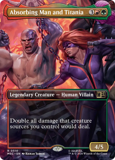 Absorbing Man and Titania (Borderless Scene Foil) | Marvel Super Heroes Commander、Magic: The Gathering、kayou