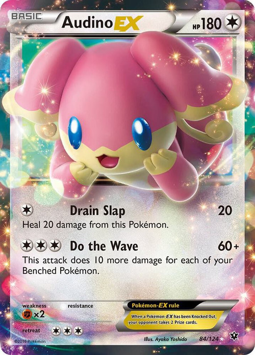 Pokemon Trading Card Game XY Fates Collide Ultra Rare Audino EX #84 Damage、ToyWiz、kayou