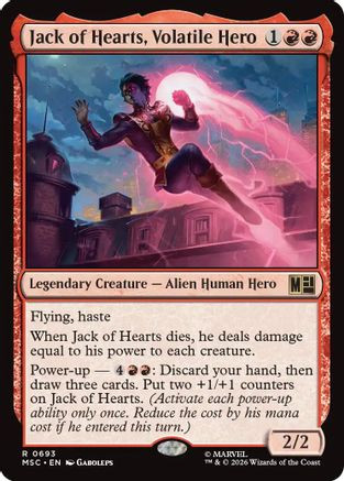Jack of Hearts, Volatile Hero (MSC-693) - Commander: Marvel Super Heroes、Wizards of the Coast、kayou