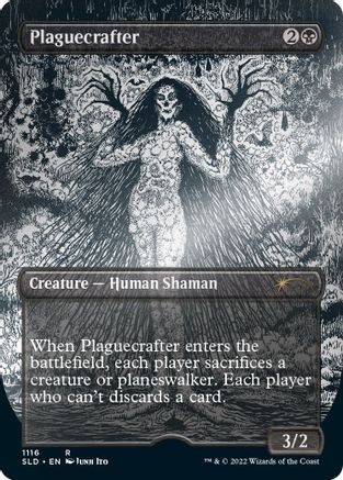 Plaguecrafter (Borderless) (Foil Etched) (SLD-1116) - Secret Lair Drop Series Foil、Wizards of the Coast、kayou