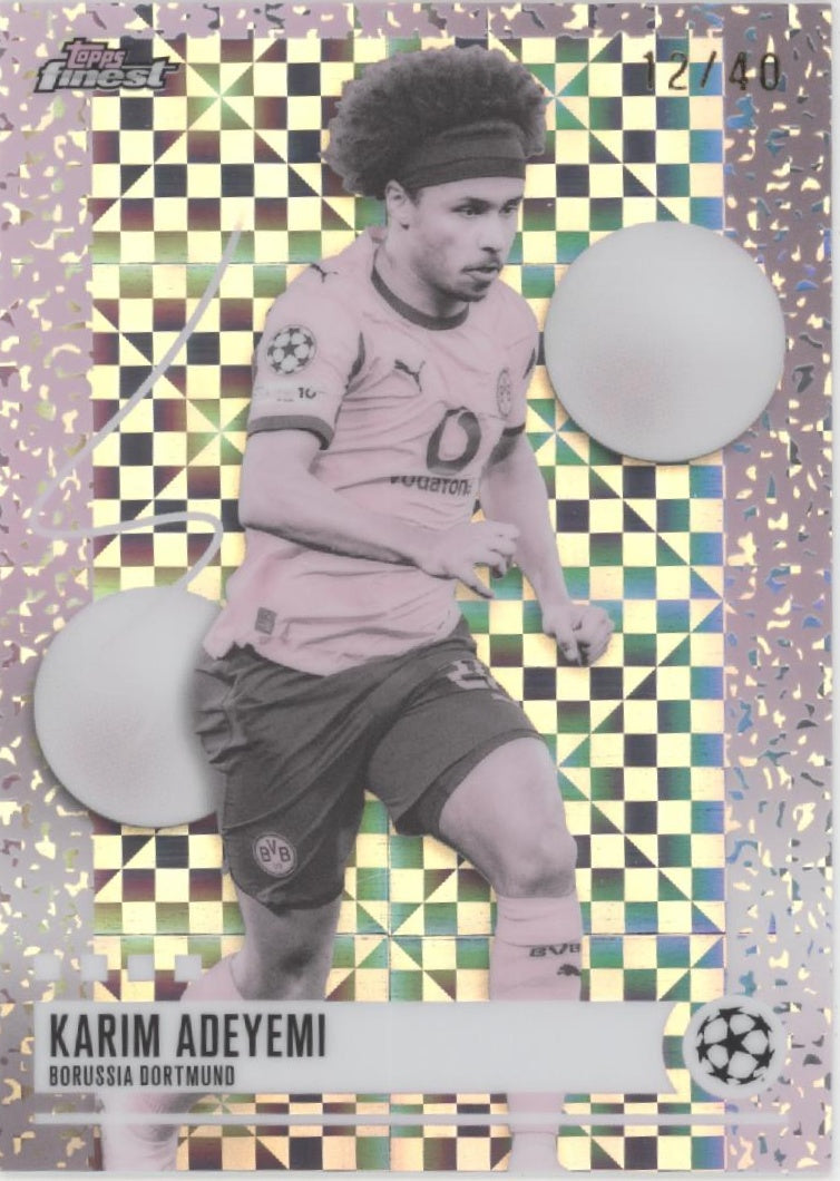 Karim Adeyemi 2026 Topps Finest UEFA Club Competitions Pearl Checkerboard 12/40、Collector Store LLC、kayou