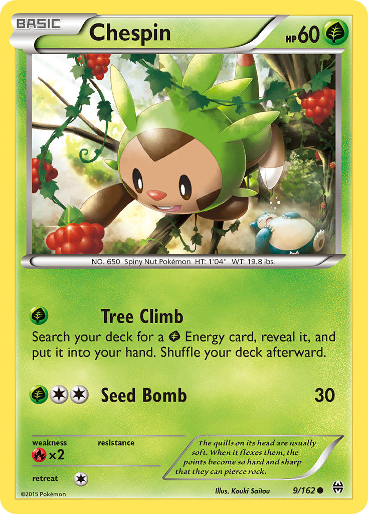 Chespin 9/162 - BREAKthrough Reverse Holofoil (MP)、The Pokémon Company、kayou