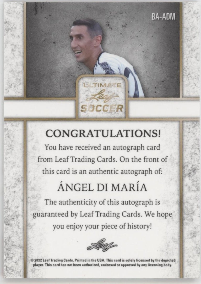 Angel Di Maria 2022 Leaf Ultimate Red Auto 1/3 #BA-ADM、Collector Store LLC、kayou