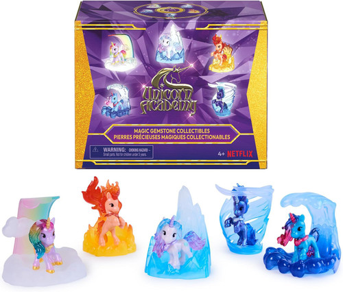 Unicorn Academy Magic Gemstone Collectibles Wildstar, River, Glacier, Cinder & Storm Exclusive 5-Pack、ToyWiz、kayou