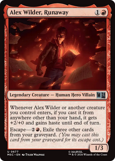 Alex Wilder, Runaway (Foil) | Marvel Super Heroes Commander、Magic: The Gathering、kayou