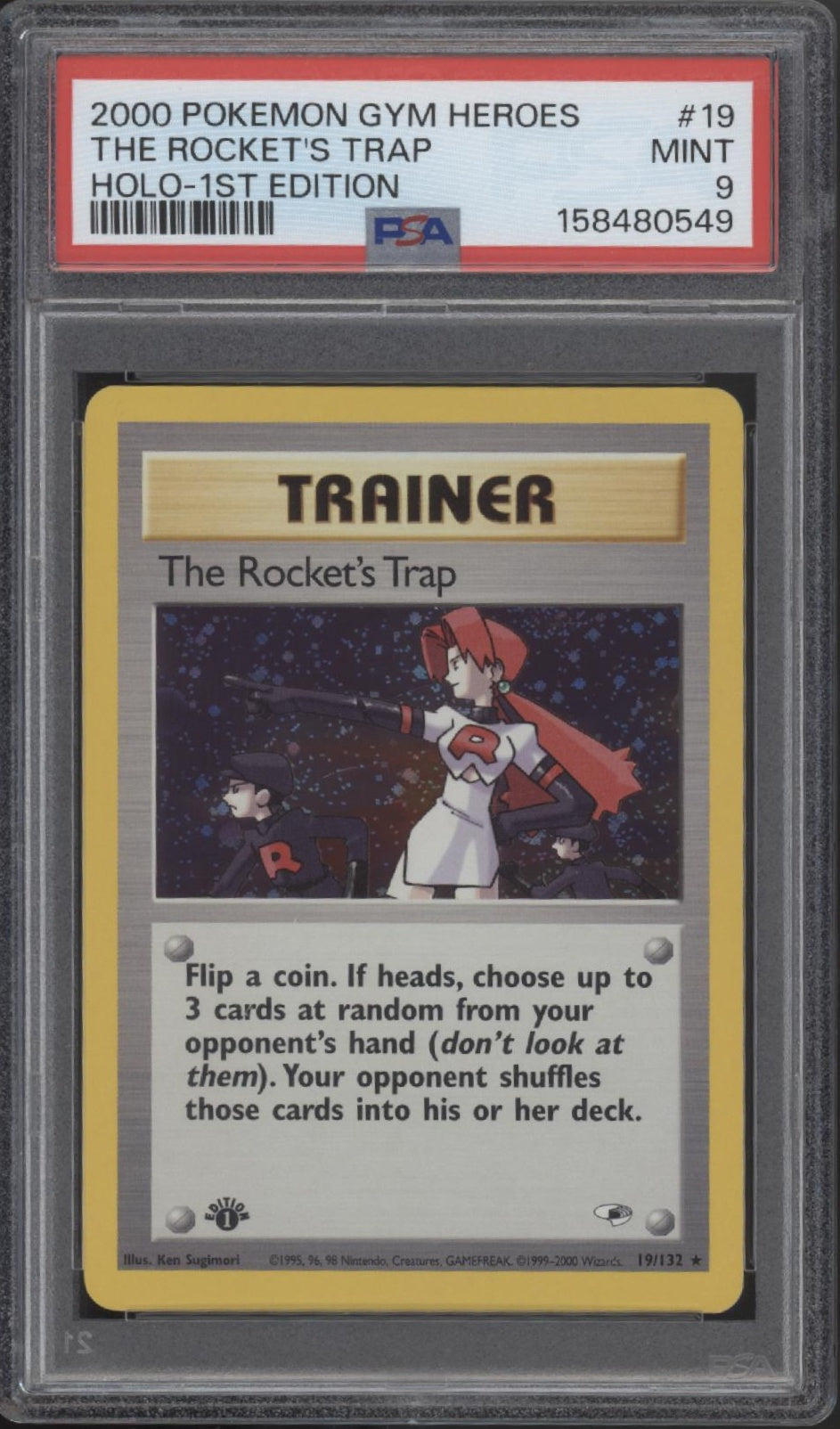 The Rocket's Trap Pokemon Gym Heroes Holo 1st Edition #19 PSA 9 #1、Collector Store LLC Gaming、kayou