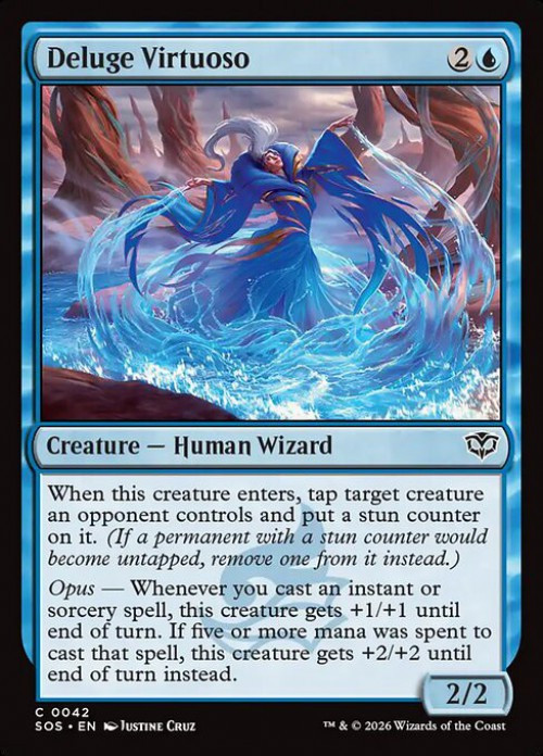 MtG Secrets of Strixhaven Common FOIL Deluge Virtuoso #42、ToyWiz、kayou