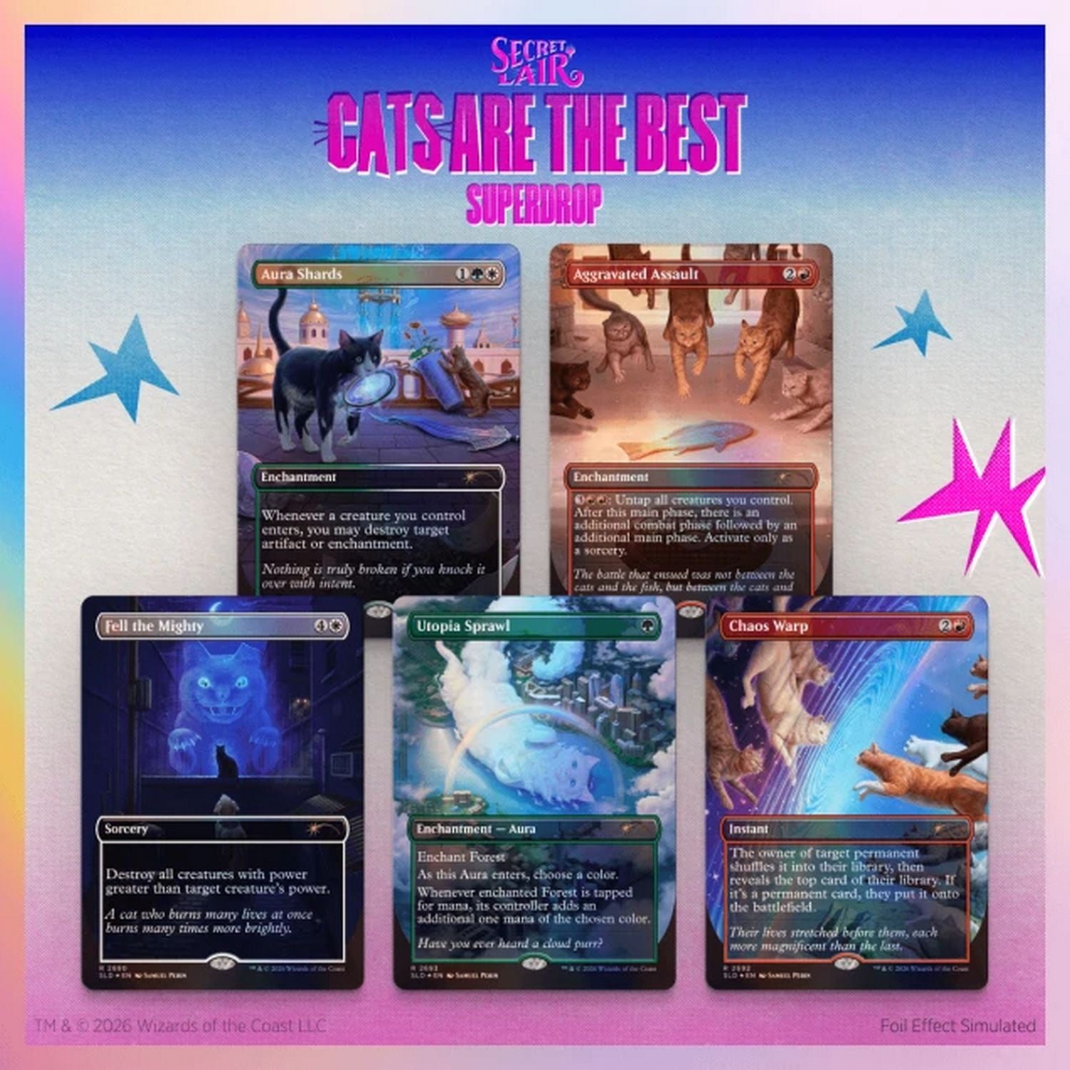 Magic the Gathering: Cats of Chaos Foil Edition Secret Lair、Magic the Gathering、kayou
