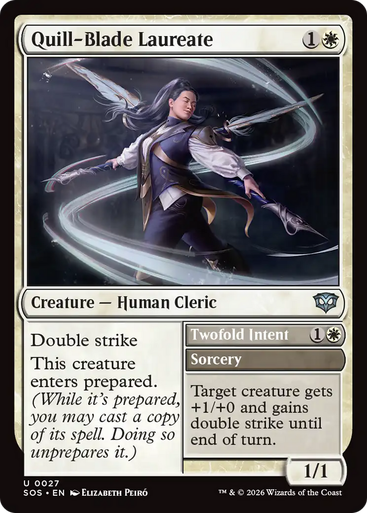 Quill-Blade Laureate // Twofold Intent (Foil) | Secrets of Strixhaven、Magic: The Gathering、kayou