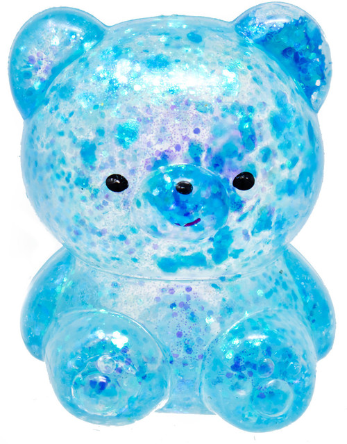 Squish Sparkle Bear BLUE 3-Inch Squeeze Toy、ToyWiz、kayou