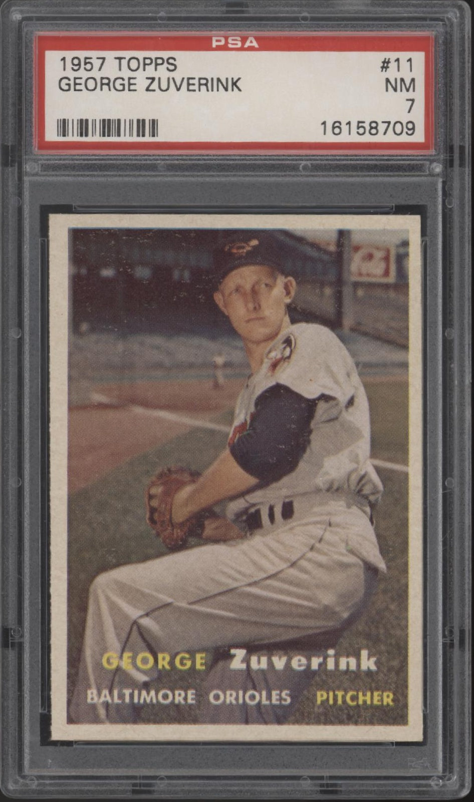 George Zuverink 1957 Topps #11 PSA 7、Collector Store LLC、kayou